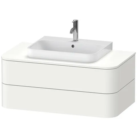 Duravit Waschtischunterschrank wandhängend „Happy D.2 Plus“ 100 × 40,8 × 55 cm Becken: mittig / Beleuchtung: ohne / Front- & Korpusfarbe: Weiß Seidenmatt / Größe: 100 × 55 × 40,8 cm / Oberfläche: Lack / Schubladen: 2 Duravit Waschtischunterschrank wandhängend „Happy D.2 Plus“ 100 × 40,8 × 55 cm Becken: mittig / Beleuchtung: ohne / Front- & Korpusfarbe: Weiß Seidenmatt / Größe: 100 × 55 × 40,8 cm / Oberfläche: Lack / Schubladen: 2