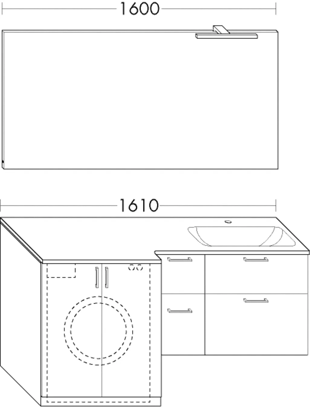 burgbad Badmöbelset „Sys30“ Griff, Edelstahl-Optik (170 / 330 mm), in Dunkelgrau Hochglanz burgbad Badmöbelset „Sys30“ Griff, Edelstahl-Optik (170 / 330 mm), in Dunkelgrau Hochglanz