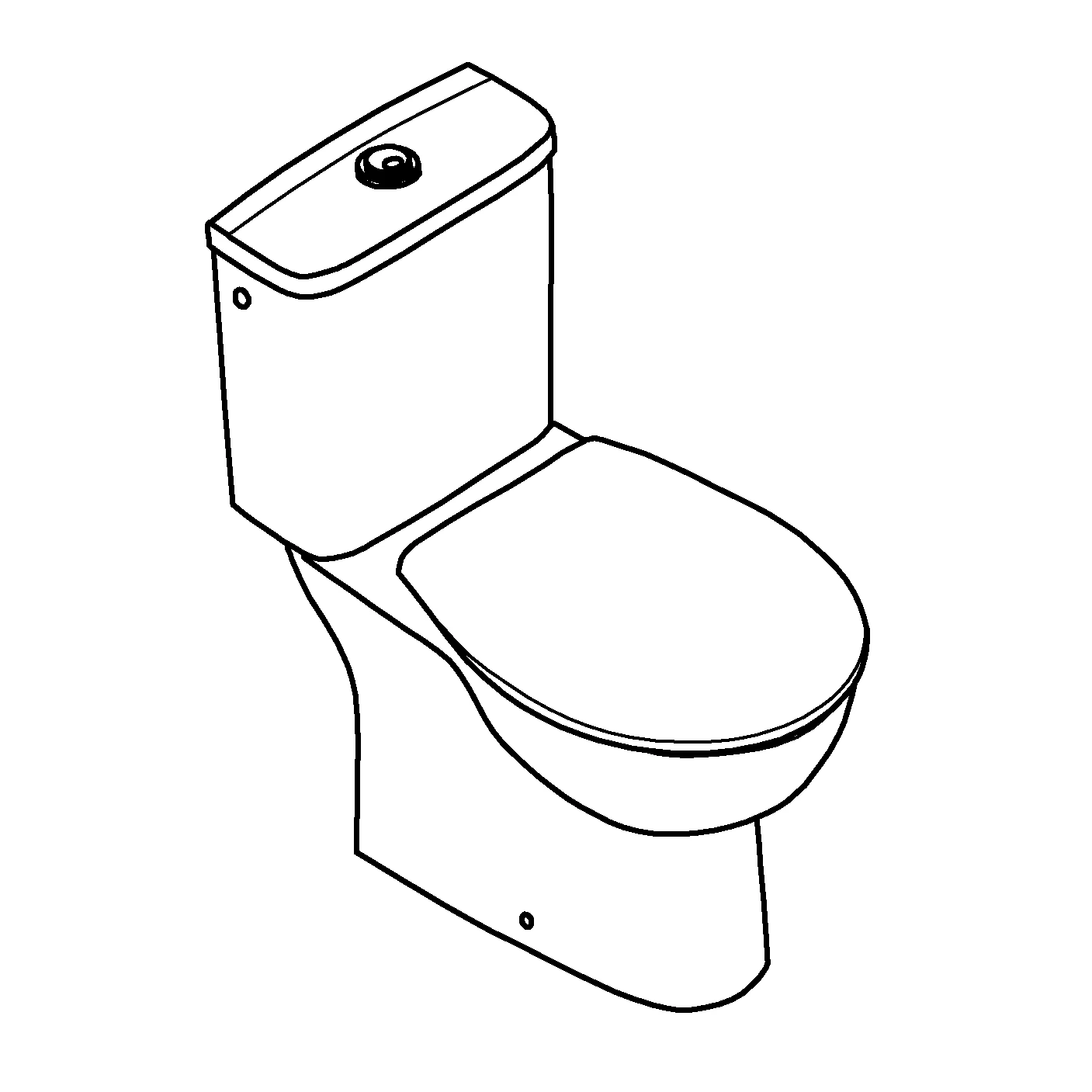 Stand-WC-Kombination Set Bau Keramik 39346, mit Tiefspüler spülrandlos, Aufsatzspülkasten, WC-Sitz mit Deckel - werkzeuglos abnehmbar, aus Sanitärkeramik, alpinweiß