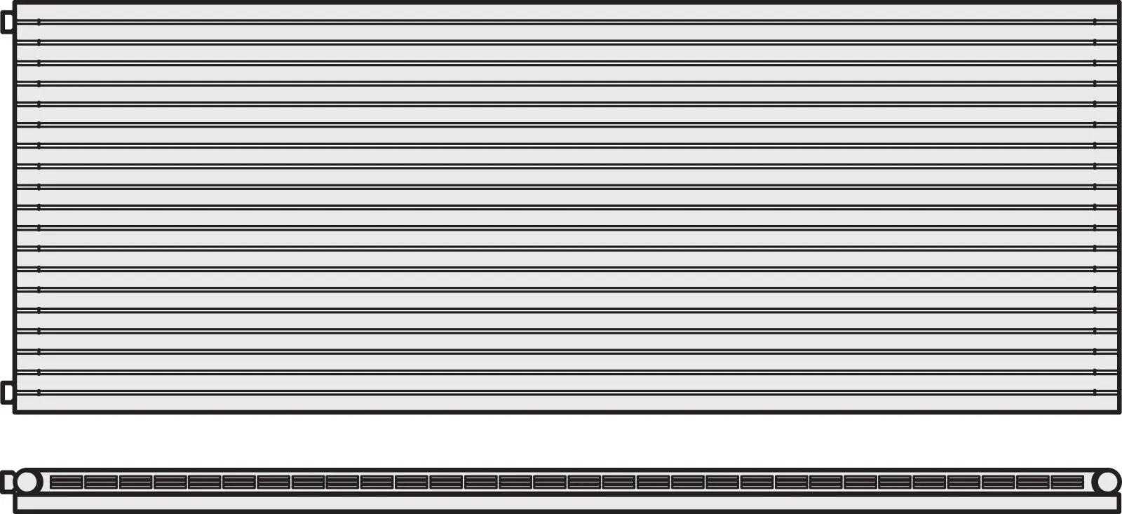 Kermi Design-Heizkörper „Carré®“ horizontal 100 × 89,5 cm in Graphit Metallic