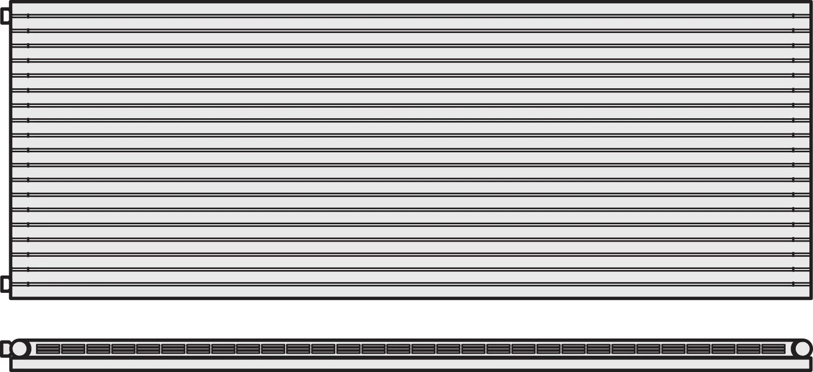 Kermi Design-Heizkörper „Carré®“ horizontal 120 × 59,5 cm in Schwarz Soft