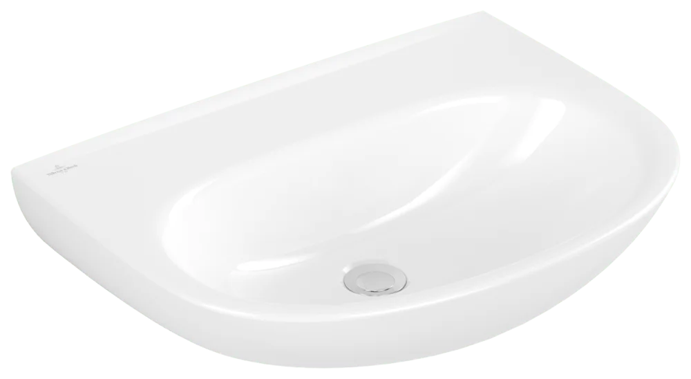 Villeroy & Boch O.novo Waschbecken 4A4063, Oval, 600x460mm, ohne Überlauf, Weiß Alpin