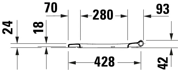 Duravit Univ. WC-Sitz Eckig Tief 443mm Ülap., Weiß