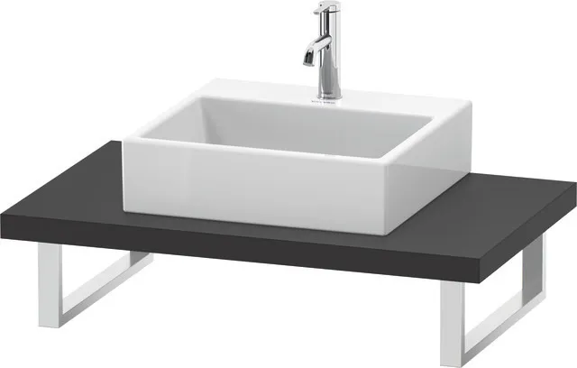 Duravit Konsole „L-Cube“ Ausschnitte: 1 / Becken: mittig / Farbe: Graphit Supermatt / Höhe: 4,5 cm / Oberfläche: Dekor / Tiefe: 55 cm Duravit Konsole „L-Cube“ Ausschnitte: 1 / Becken: mittig / Farbe: Graphit Supermatt / Höhe: 4,5 cm / Oberfläche: Dekor / Tiefe: 55 cm