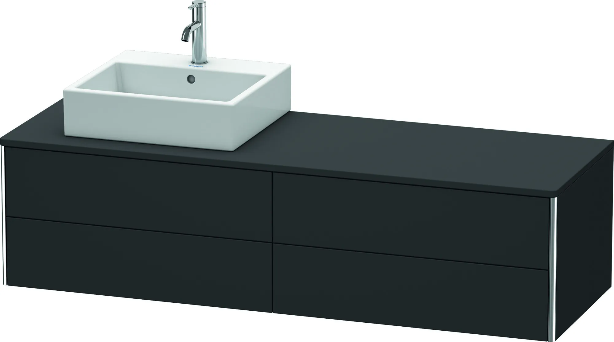 Duravit Waschtischunterschrank wandhängend „XSquare“ 160 × 40 × 54,8 cm Graphit Supermatt Duravit Waschtischunterschrank wandhängend „XSquare“ 160 × 40 × 54,8 cm Graphit Supermatt
