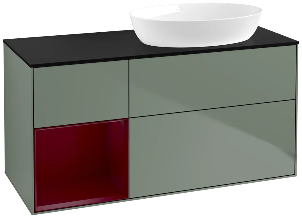 Villeroy & Boch Finion FA4 Waschbeckenunterschrank 1200x603x501mm Olive Matt Lacquer