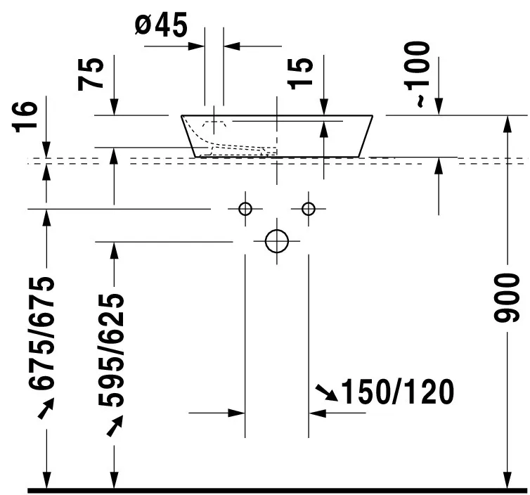 Aufsatzwaschtisch „Cape Cod“, ohne Überlauf, Hahnlochposition mittig in Weiß Hochglanz Aufsatzwaschtisch „Cape Cod“, ohne Überlauf, Hahnlochposition mittig in Weiß Hochglanz