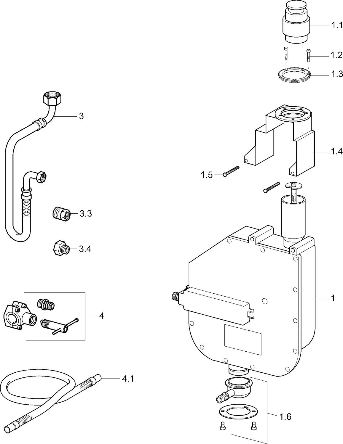 Hansa Rollbox für Schlauch Hansa 5306, Wannenrandmontage Hansa Rollbox für Schlauch Hansa 5306, Wannenrandmontage