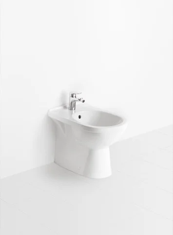 Villeroy & Boch O.novo Bidet bodenstehend Oval 570x360x400mm Weiß Alpin CeramicPlus
