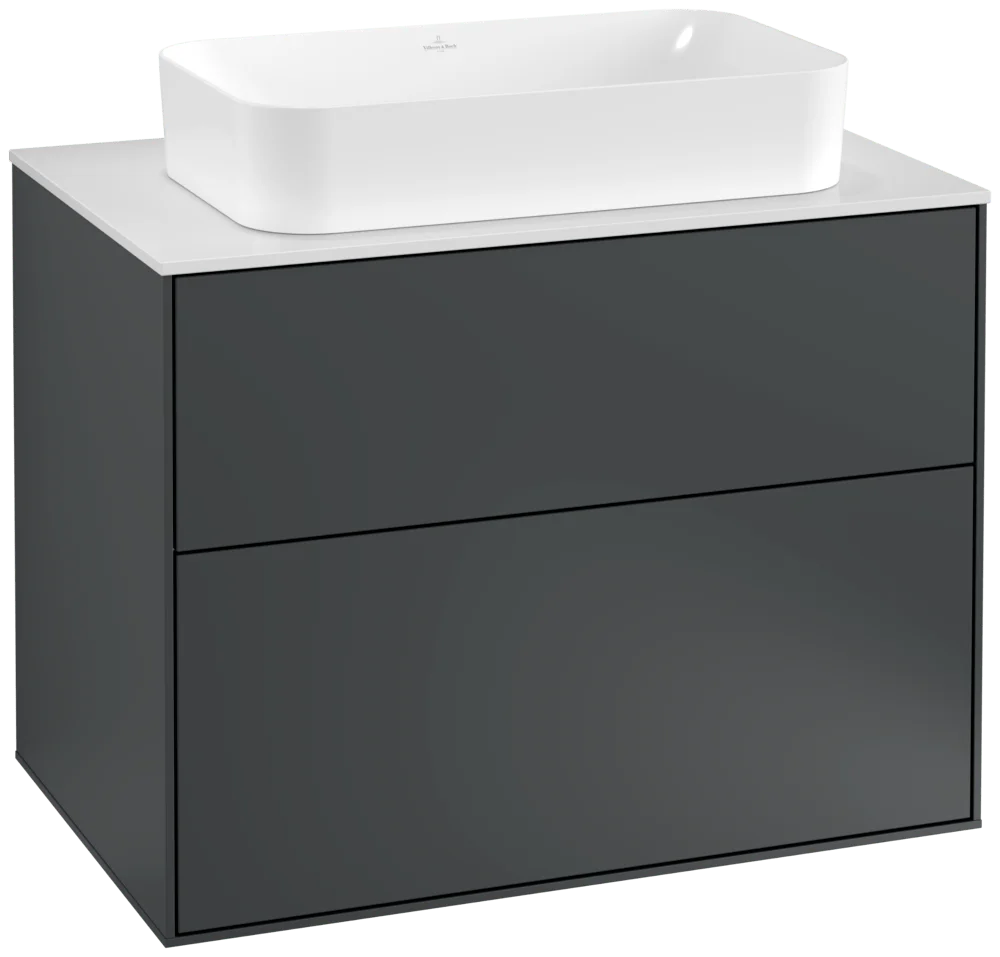 Villeroy & Boch Waschbeckenunterschrank Finion F22, Midnight Blue Matt Lacquer, 800x603x501 mm, mit SoftClosing und Push-to-open Funktion