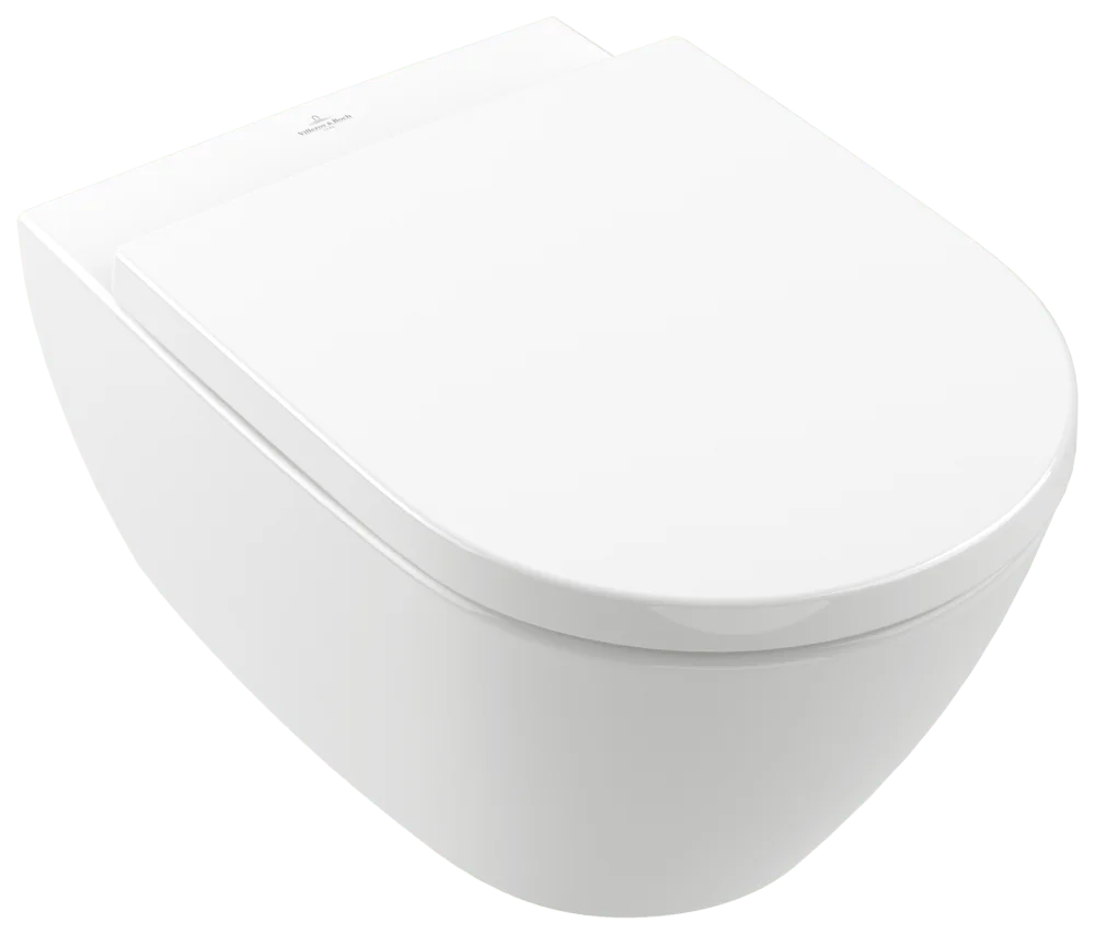 Villeroy & Boch Subway 2.0 Tiefspül-WC spülrandlos, oval, weiß Alpin AntiBac CeramicPlus, 370 x 560 mm, Höhe 365 mm, wandhängend