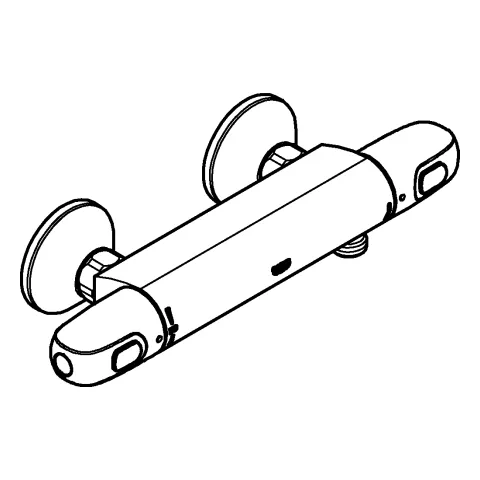 Grohe Grohtherm 1000 Thermostat-Brausebatterie Wandmontage matt black Grohe Grohtherm 1000 Thermostat-Brausebatterie Wandmontage matt black