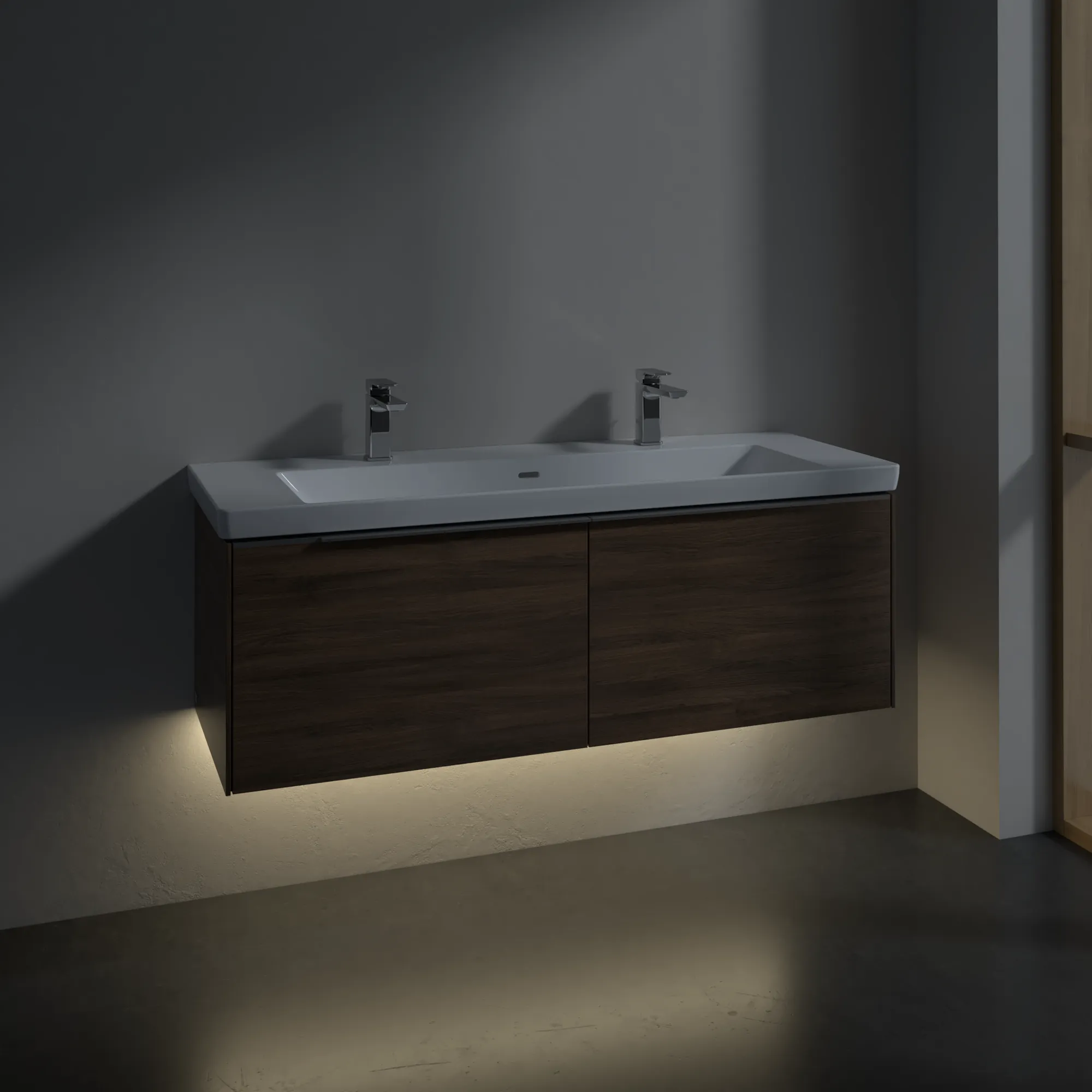 Villeroy & Boch Waschbeckenunterschrank Subway 3.0 Arizona Oak, 1272x429x462 mm, mit Beleuchtung und SoftClosing