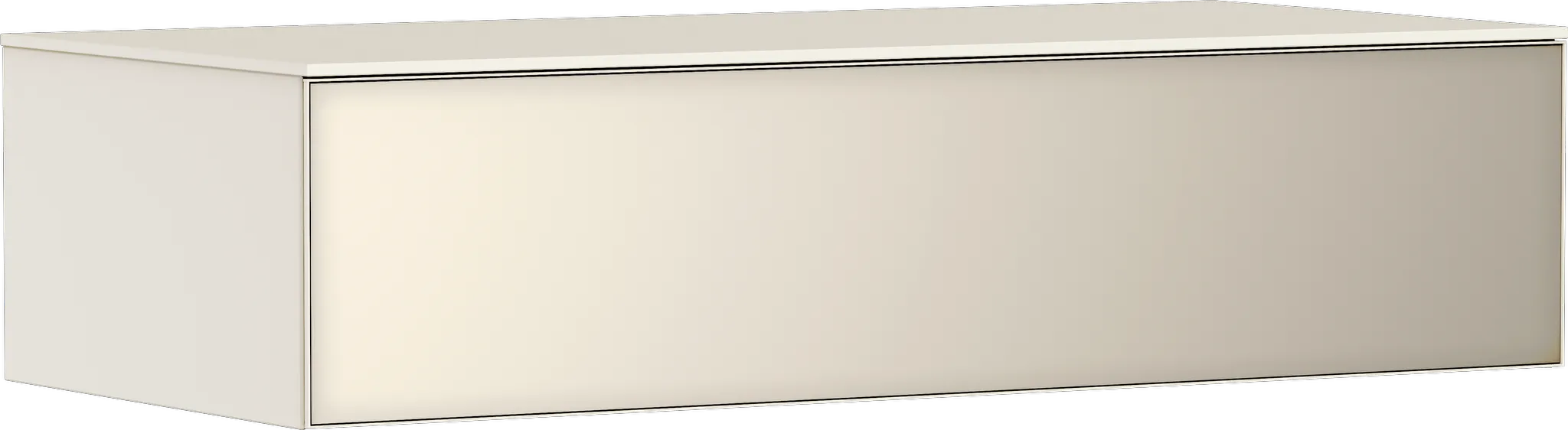 Xevolos E Sideboard Sandbeige Matt 1180/550 mit 1 Schubkasten und Abdeckplatte, Oberfläche Front: Bronze Struktur