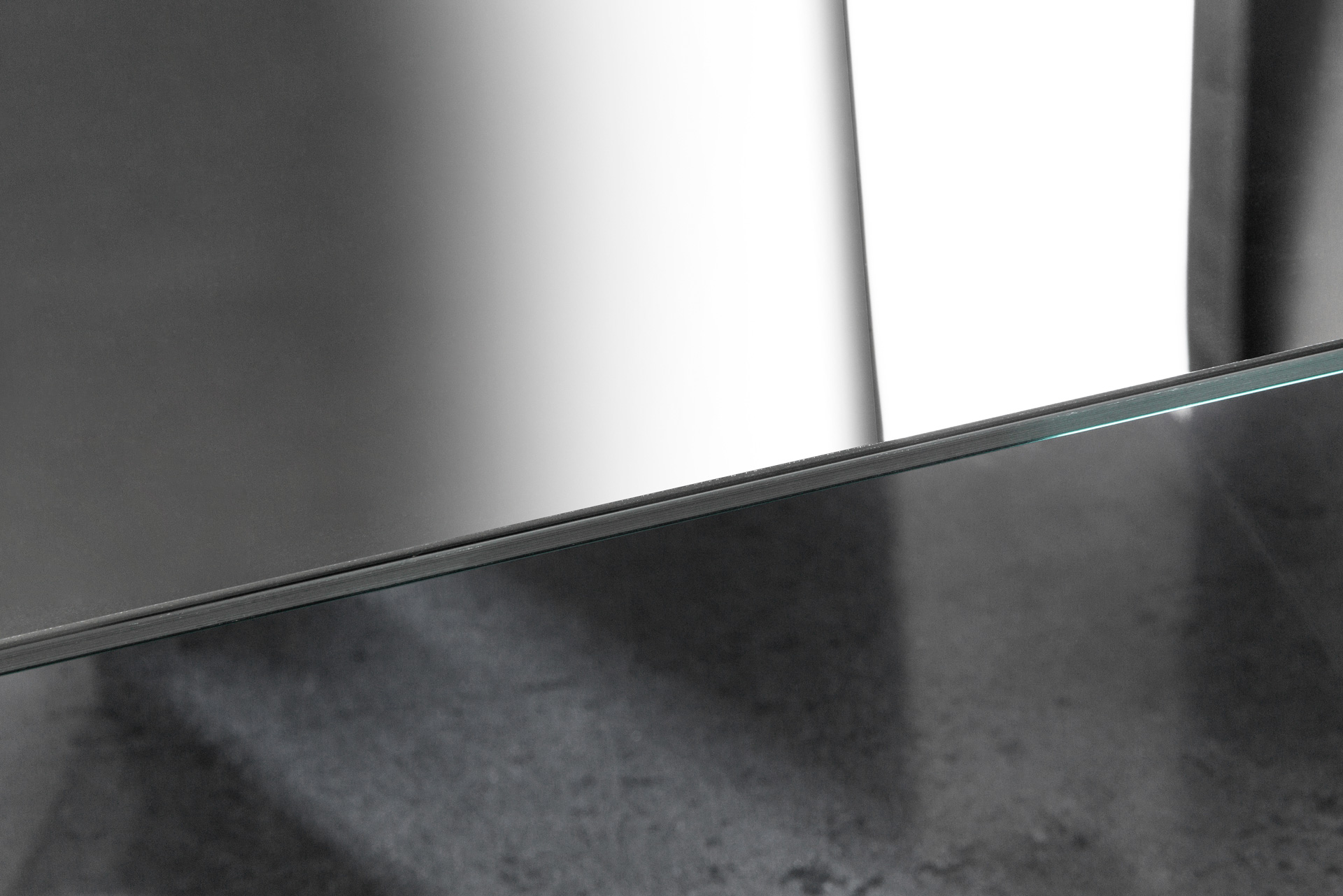 HSK teilgerahmte Duschabtrennung Walk-In Schiebetür 2-teilig „Atelier Plan“ Glas Klar hell, Profile Chromoptik (Alu Hochglanz poliert), H: 2000 mm