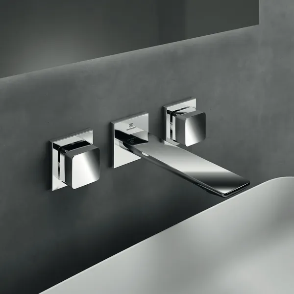 Ideal Standard Wand-Waschtischarmatur Conca Armaturen CONCA Atelier Collections A7445AA, eckige Rosetten, Ausladung 180mm, Chrom Ideal Standard Wand-Waschtischarmatur Conca Armaturen CONCA Atelier Collections A7445AA, eckige Rosetten, Ausladung 180mm, Chrom