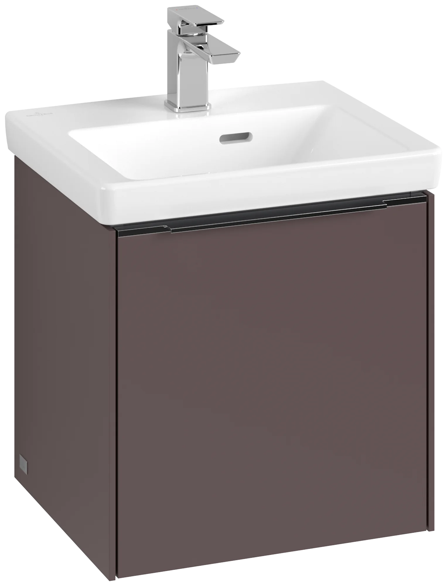 Villeroy & Boch Waschbeckenunterschrank Subway 3.0 C58100, Eckig Dark Berry, 423x429x362mm, 1 Tür, SoftClosing, Wandmontage Villeroy & Boch Waschbeckenunterschrank Subway 3.0 C58100, Eckig Dark Berry, 423x429x362mm, 1 Tür, SoftClosing, Wandmontage