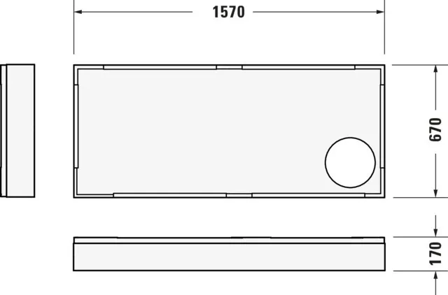 Duravit rechteck Duschwanne „D-Code“ 160 × 70 cm 