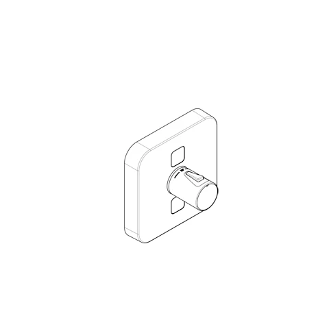 PUSH UPThermostatarm. mit Druck taste für 2 Verb., soft edge chrom