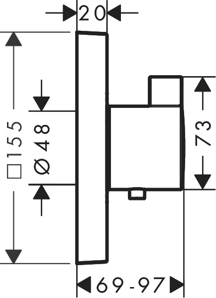 Thermostat Unterputz ShowerSelect Highflow Fertigset chrom Thermostat Unterputz ShowerSelect Highflow Fertigset chrom
