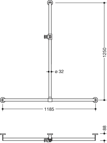 HEWI Haltegriff „System 900“ in Signalweiß HEWI Haltegriff „System 900“ in Signalweiß