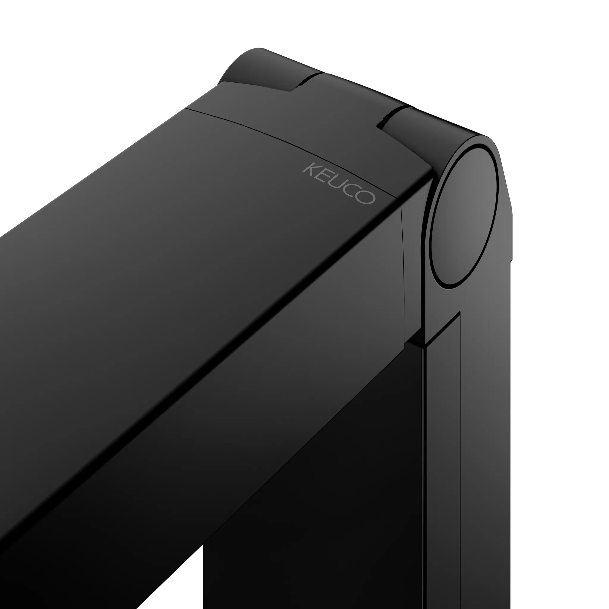 KEUCO AXESS Stützklappgriff WC 850 mm schwarz matt/schwarz
