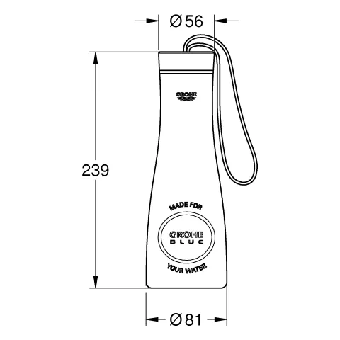 Thermo-Trinkflasche Blue 40848, aus Edelstahl, Volumen 450 ml, hard graphite gebürstet Thermo-Trinkflasche Blue 40848, aus Edelstahl, Volumen 450 ml, hard graphite gebürstet