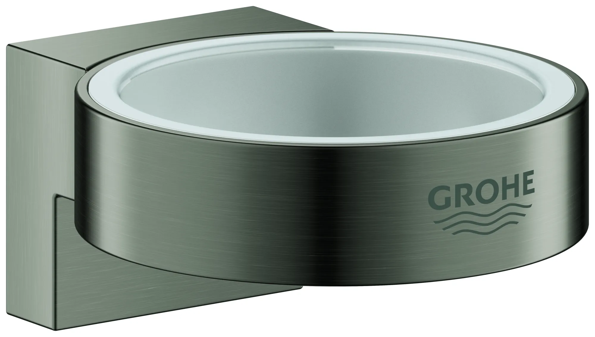 Halter Selection 41027, für Glas/Seifenspender, chrom Farbe: hard graphite (gebürstet) Halter Selection 41027, für Glas/Seifenspender, chrom Farbe: hard graphite (gebürstet)