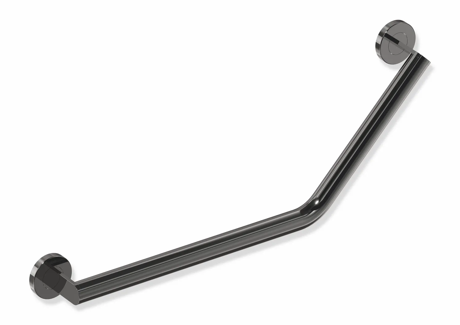 HEWI Winkelgriff System 900, Edelstahl, PVD, links, 620x283 mm, 135°, 32mm