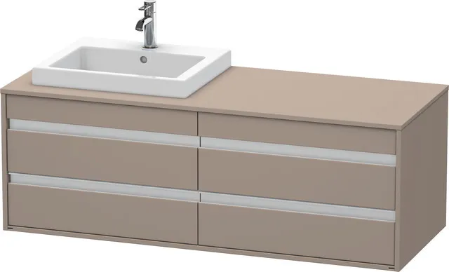Duravit Waschtischunterschrank wandhängend „Ketho“ 140 × 49,6 × 55 cm Basalt Matt Duravit Waschtischunterschrank wandhängend „Ketho“ 140 × 49,6 × 55 cm Basalt Matt