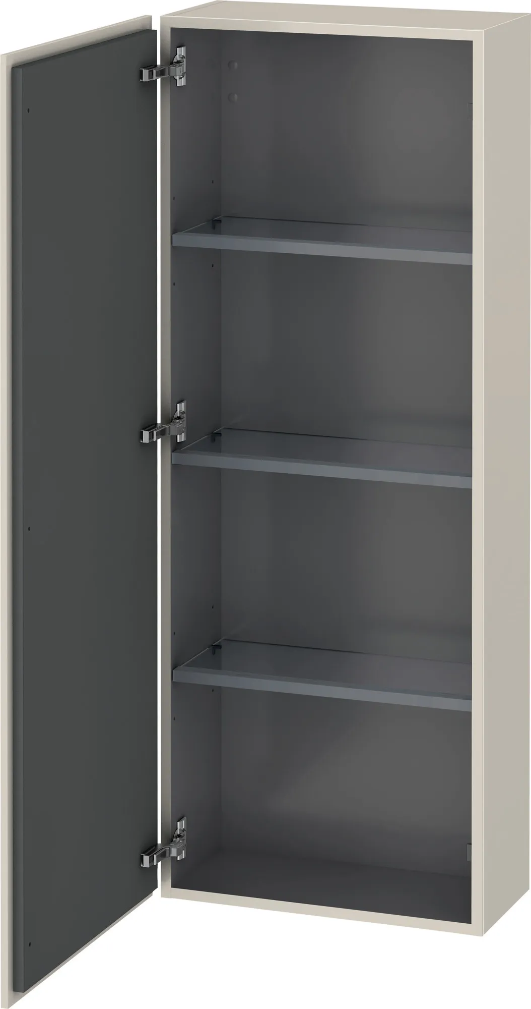 Duravit Halbhochschrank „L-Cube“ 50 × 132 × 24,3 cm Taupe Matt