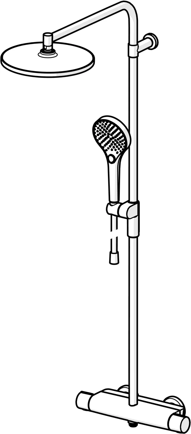 HansaVIVA Regenbrause-Duscharmatur Hansaviva 2023 6515 Chrom