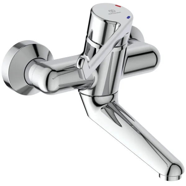 Ideal Standard Wandwaschtisch-Sicherheitsarmatur Ceraplus B8314AA, Einhebel, 180mm Hebel, 150mm Ausladung, Chrom Ideal Standard Wandwaschtisch-Sicherheitsarmatur Ceraplus B8314AA, Einhebel, 180mm Hebel, 150mm Ausladung, Chrom