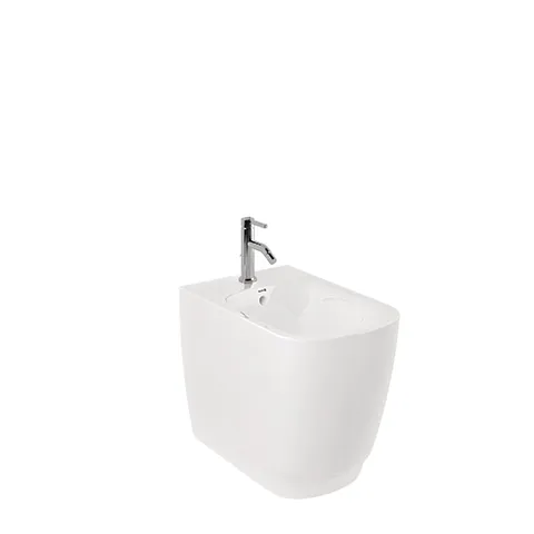 RESA S StandTiefspülBidet, 55 cm verdeckte Befestigungen Mattschwarz