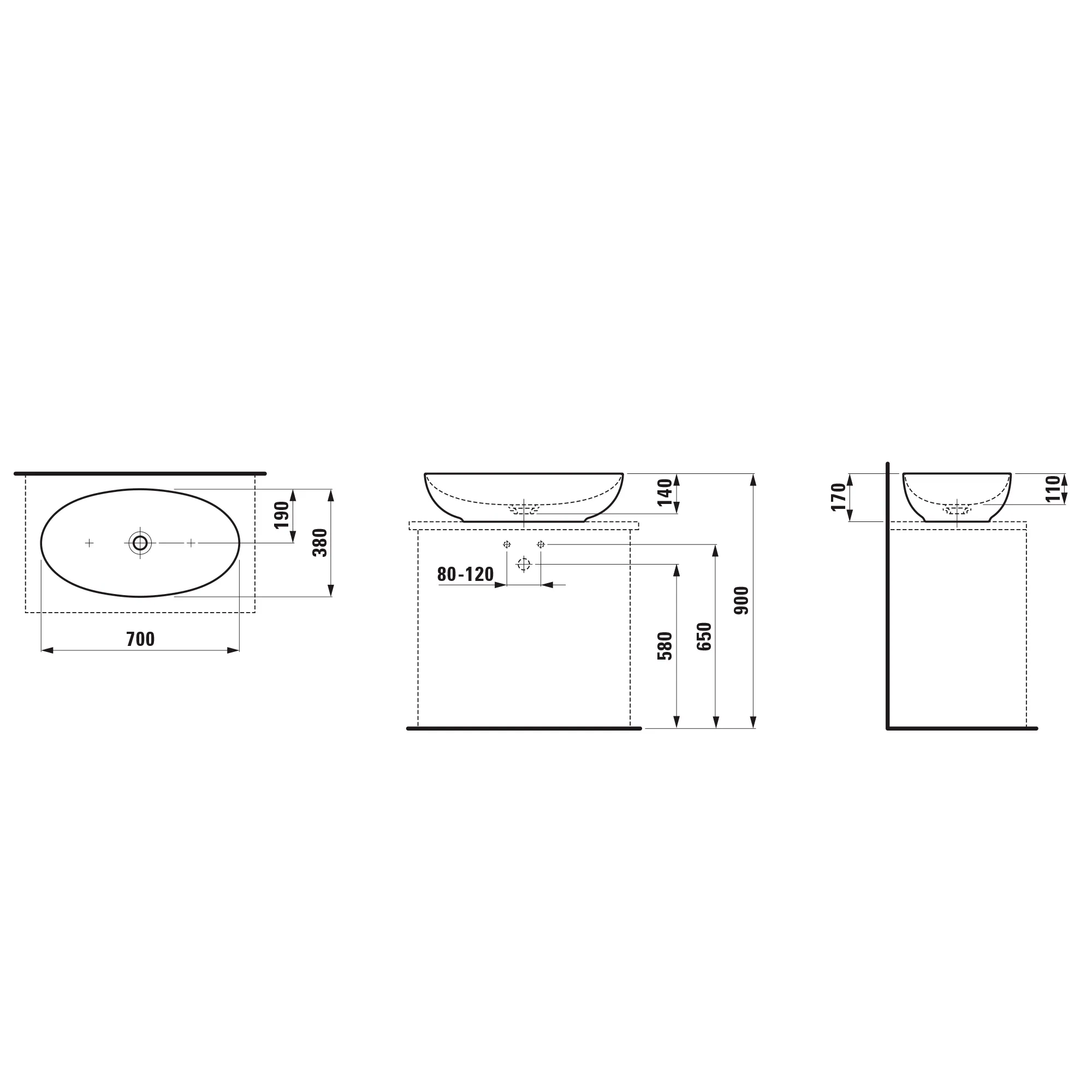 Waschbecken „Ilbagnoalessi“ in Weiß Waschbecken „Ilbagnoalessi“ in Weiß