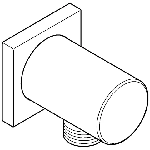 Wandanschlussbogen Rainshower 27076, mit eckiger Rosette, eigensicher, chrom Wandanschlussbogen Rainshower 27076, mit eckiger Rosette, eigensicher, chrom