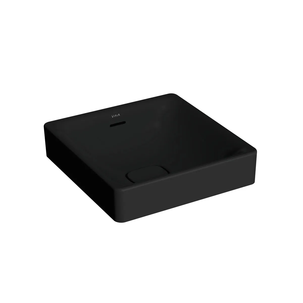 VitrA New Metropole Aufsatzschale freistehend quadratisch 40 cm mit Überlaufschlitz Schwarz Matt VitrA New Metropole Aufsatzschale freistehend quadratisch 40 cm mit Überlaufschlitz Schwarz Matt