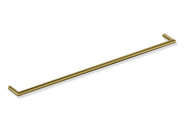 HEWI Badetuchhalter System 162, Edelstahl PVD gold gebürstet, Achsmaß 800 mm, Tiefe 75 mm, Durchmesser 18 mm