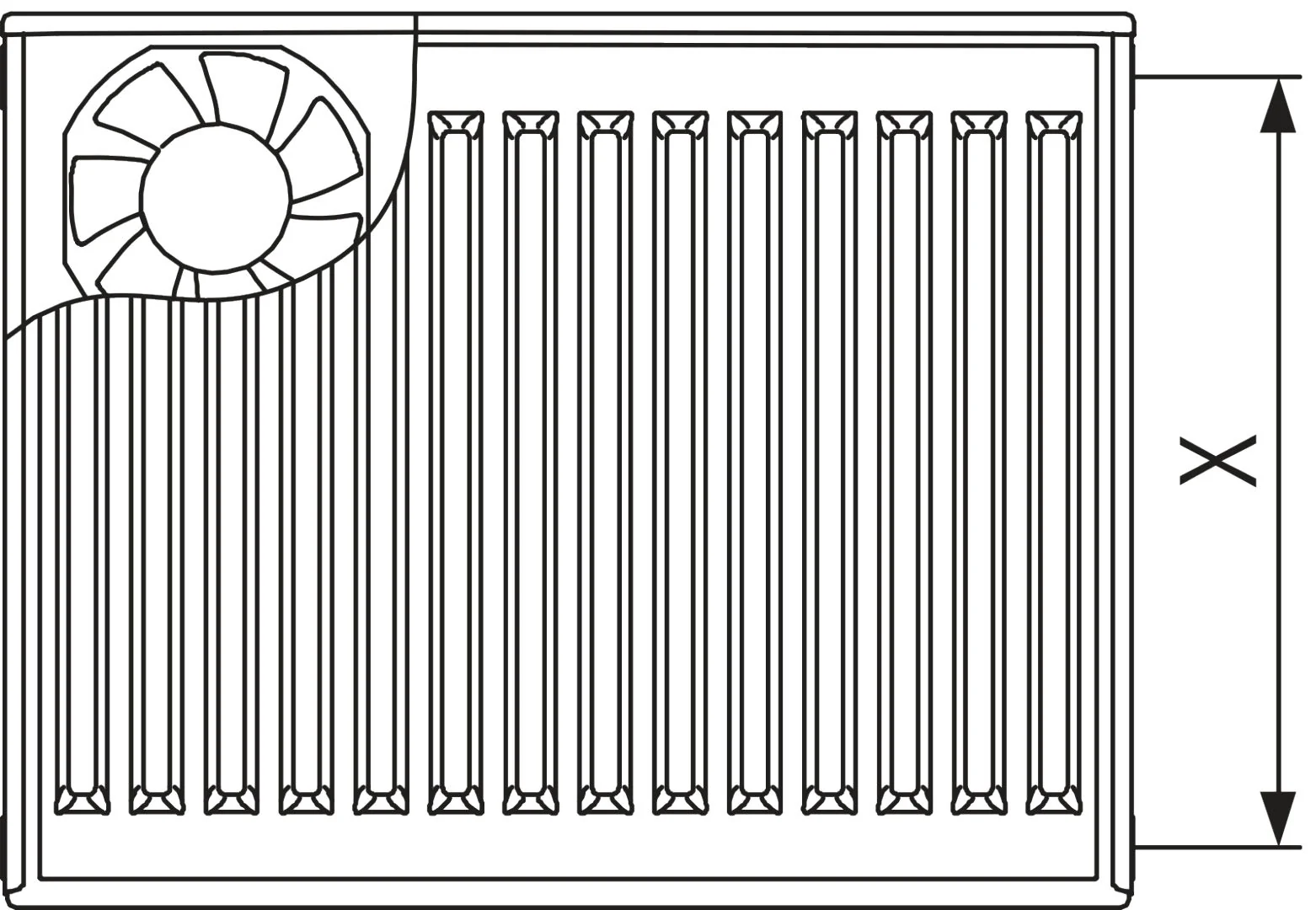 Flachheizkörper x-flair Profil-K Typ 22, HxLxT: 400x1000x100 mm, Farbe: Weiß RAL 9016 seidenglanz, 10 bar, Abdeckung: mit, Wärmeleistung 45/35-20: 557 Watt, Bohrkonsole Flachheizkörper x-flair Profil-K Typ 22, HxLxT: 400x1000x100 mm, Farbe: Weiß RAL 9016 seidenglanz, 10 bar, Abdeckung: mit, Wärmeleistung 45/35-20: 557 Watt, Bohrkonsole