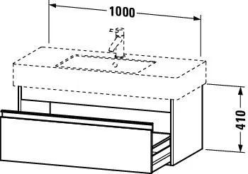 Duravit Waschtischunterschrank wandhängend „Ketho“ 100 × 41 × 45,5 cm in Basalt Matt Duravit Waschtischunterschrank wandhängend „Ketho“ 100 × 41 × 45,5 cm in Basalt Matt