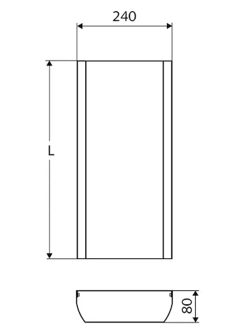 Anschlussblende Duschpaneel LINUS Inox, Anschlussblende, Aufmaß-451-950mm, Edelstahl gebürstet Anschlussblende Duschpaneel LINUS Inox, Anschlussblende, Aufmaß-451-950mm, Edelstahl gebürstet