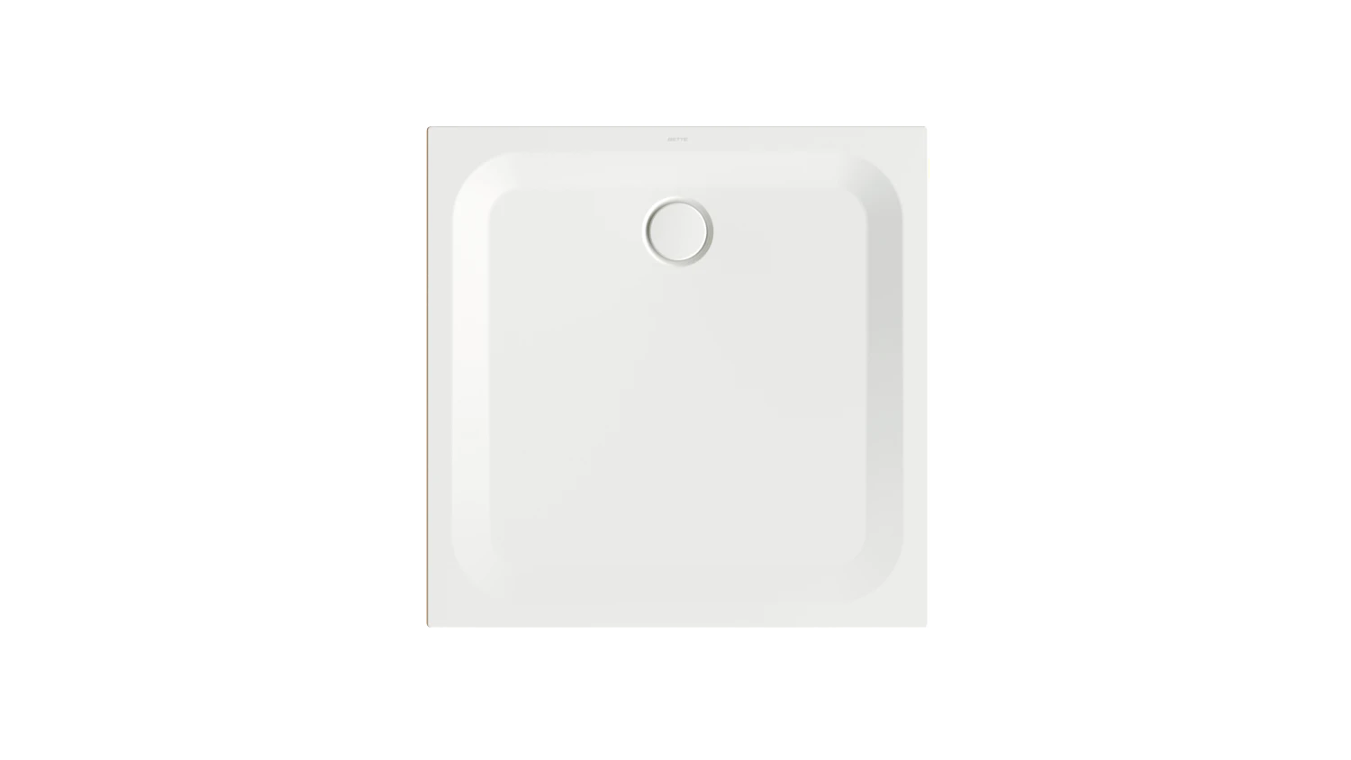 Bette quadrat Duschwanne „BetteUltra“ 1000 × 1000 mm mit BetteAntirutsch Pro, ohne Oberflächenveredelung, ohne Wannenträger, in Snow