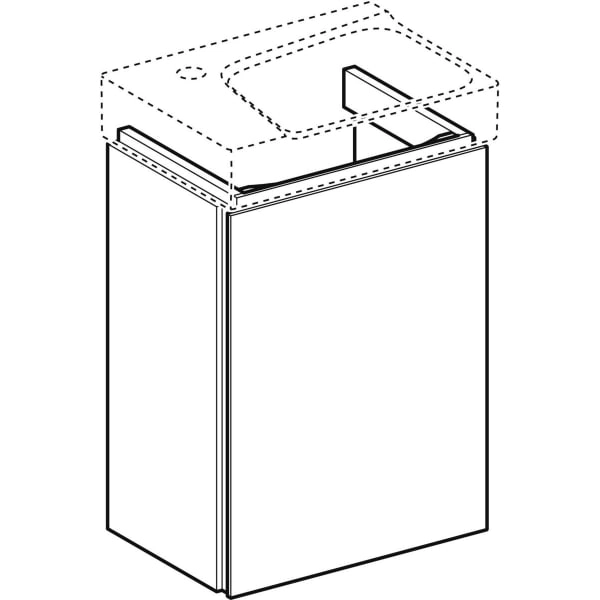Geberit Waschtischunterschrank „Xeno2“ sculturagrau / Melamin Holzstruktur