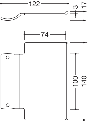 HEWI Ablage „Serie 802 LifeSystem“ in / / 12,2 × 1,6 × 12,2 cm