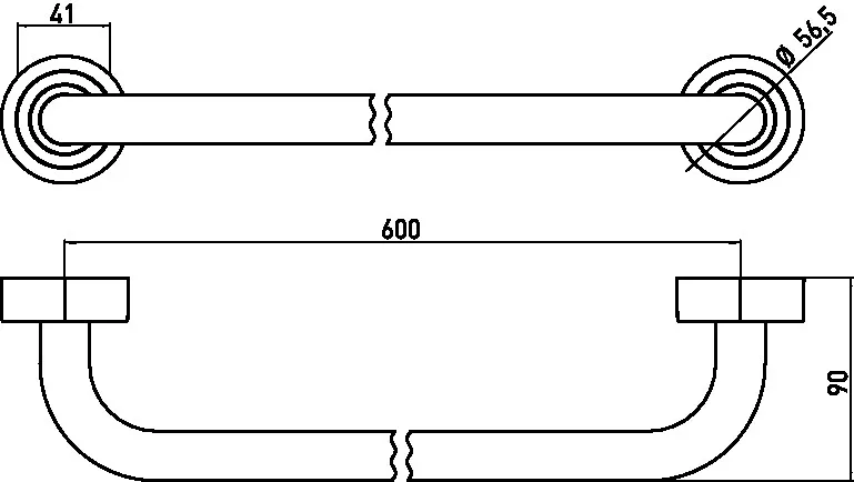polo Badetuchhalter 600mm, chrom polo Badetuchhalter 600mm, chrom