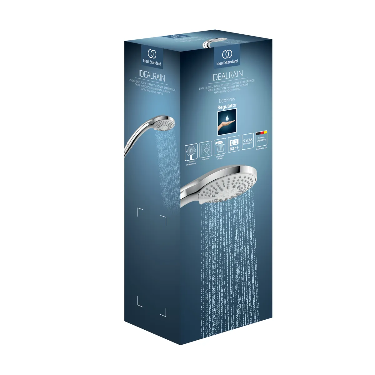 3-Funktionshandbrause Idealrain, Durchmesser:100mm, Chrom 3-Funktionshandbrause Idealrain, Durchmesser:100mm, Chrom