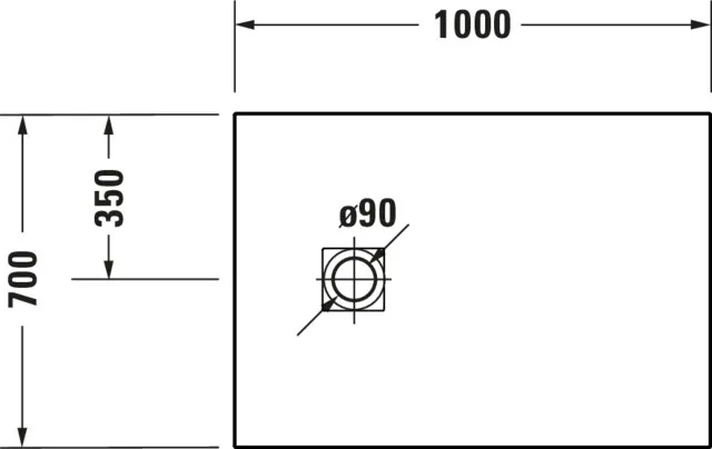 Duravit rechteck Duschwanne „Sustano“ 100 × 70 cm in Greige Matt