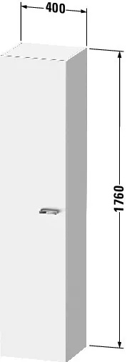 Duravit Hochschrank „XBase“ 40 × 176 × 35,8 cm in Weiß Matt