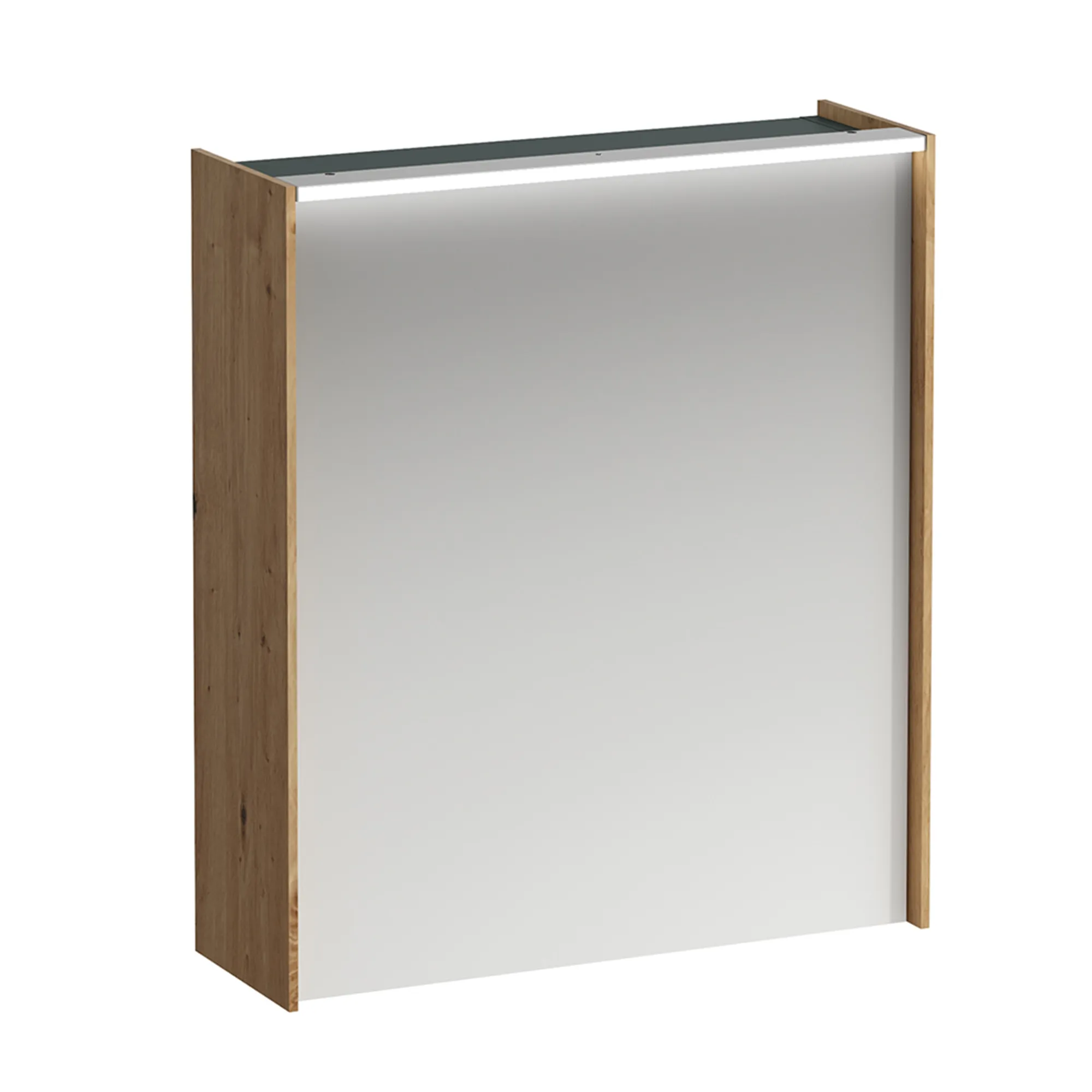 Spiegelschrank LANI LED-Beleuchtung horizontal mit Steckdose 715x620x210 1 Tür 2 Glasfachböden Scharnier links weiß matt Spiegelschrank LANI LED-Beleuchtung horizontal mit Steckdose 715x620x210 1 Tür 2 Glasfachböden Scharnier links weiß matt