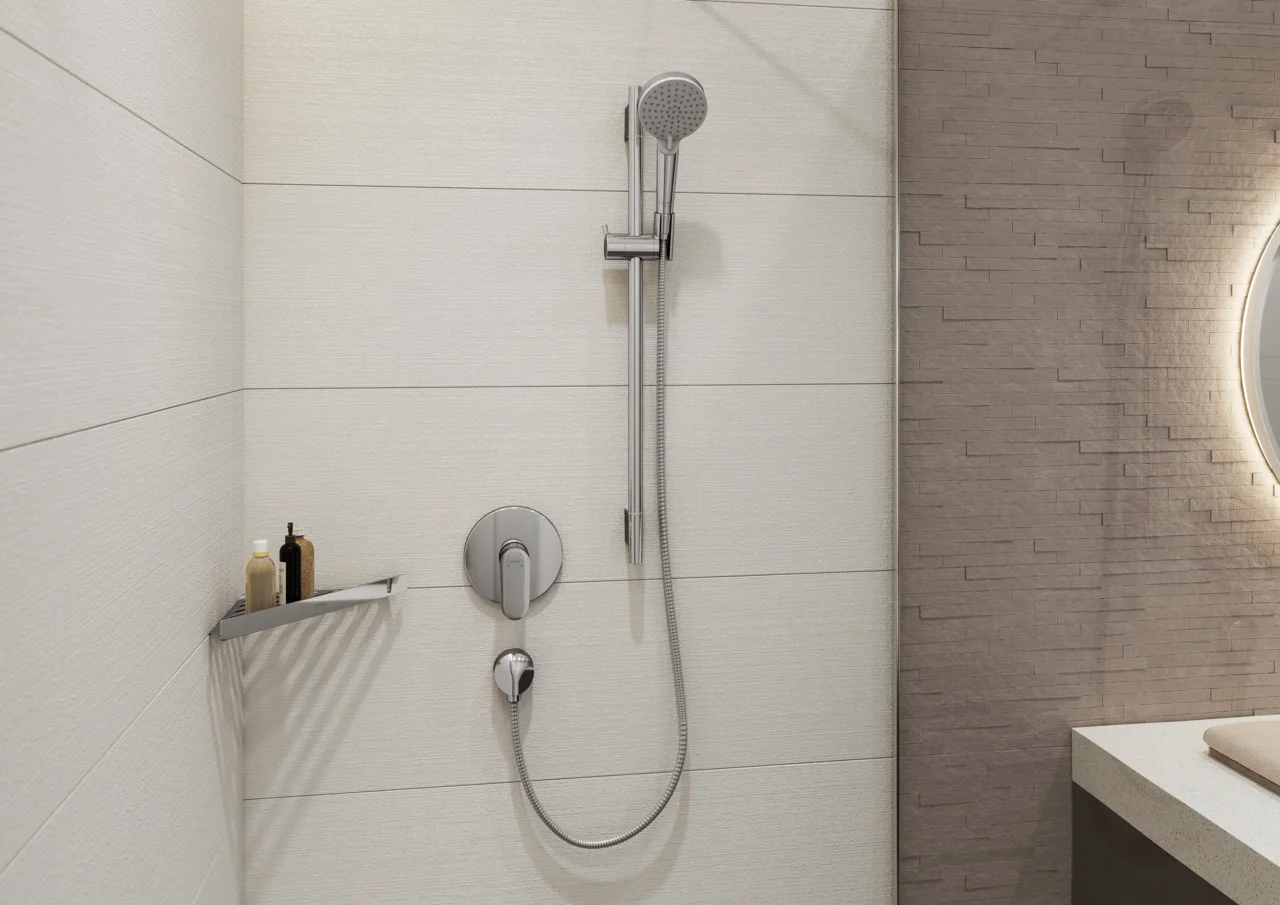 Hansgrohe AddStoris Q Seifenkorb in Chrom, wandmontiert mit verdeckter Befestigung, Bohrloch 40 mm, Durchmesser 6 mm